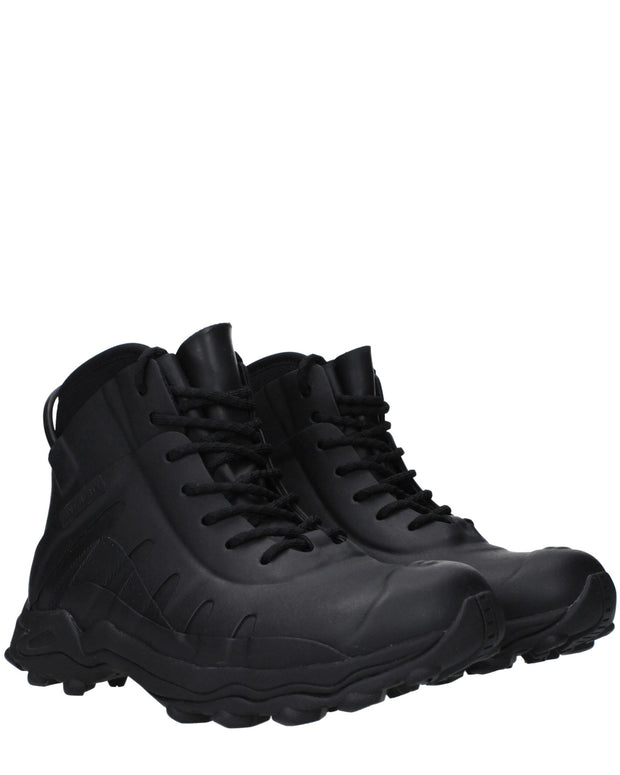 Black Cotton Ankle Boots
