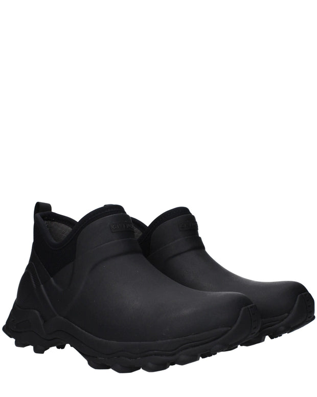 Black Cotton Ankle Boots