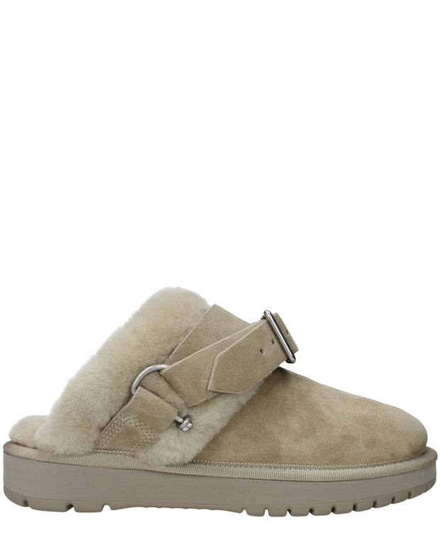 Green Leather Slippers