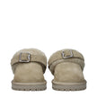 Green Leather Slippers Sandals