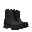 Black Cotton Ankle Boots