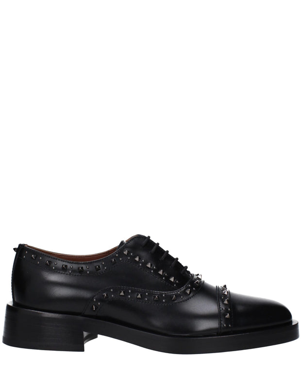 Black Leather Oxfords And Derbies