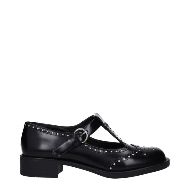 Black Leather Slip-On Loafers