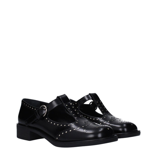 Black Leather Slip-On Loafers