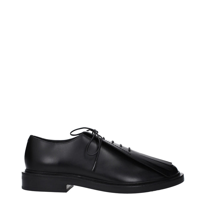 Black Leather Oxfords And Derbies