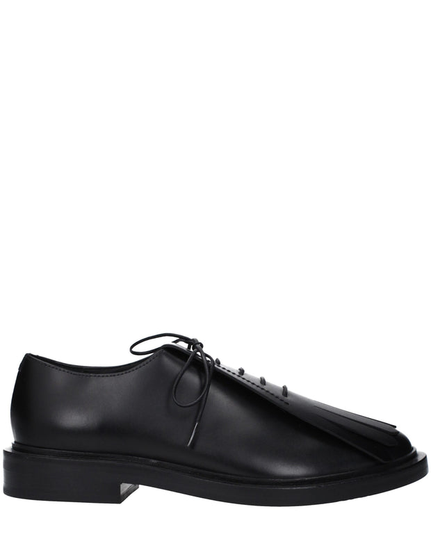 Black Leather Oxfords And Derbies
