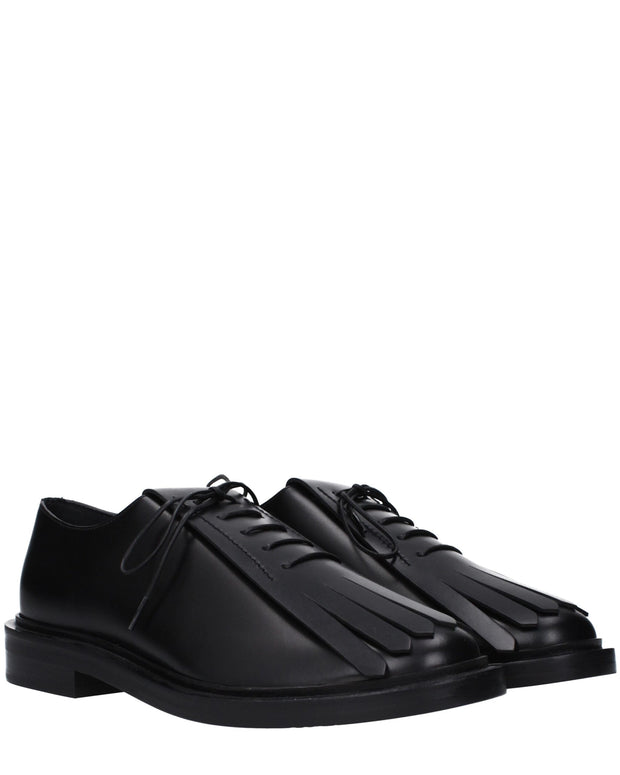 Black Leather Oxfords And Derbies