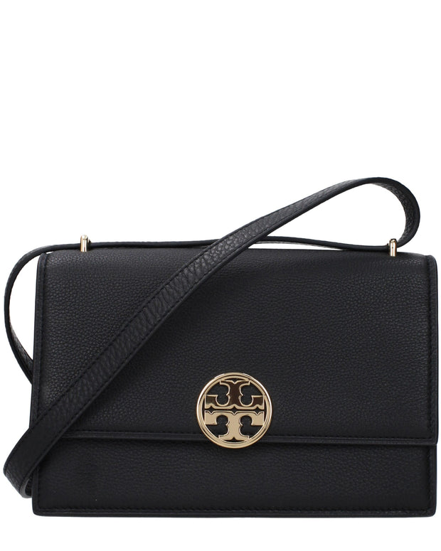 Black Leather Crossbody Bag