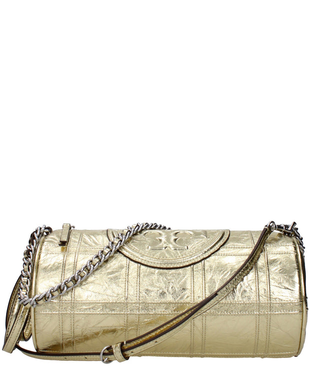 Gold Leather Shoulder Bag