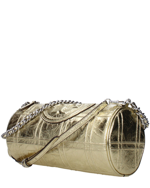 Gold Leather Shoulder Bag