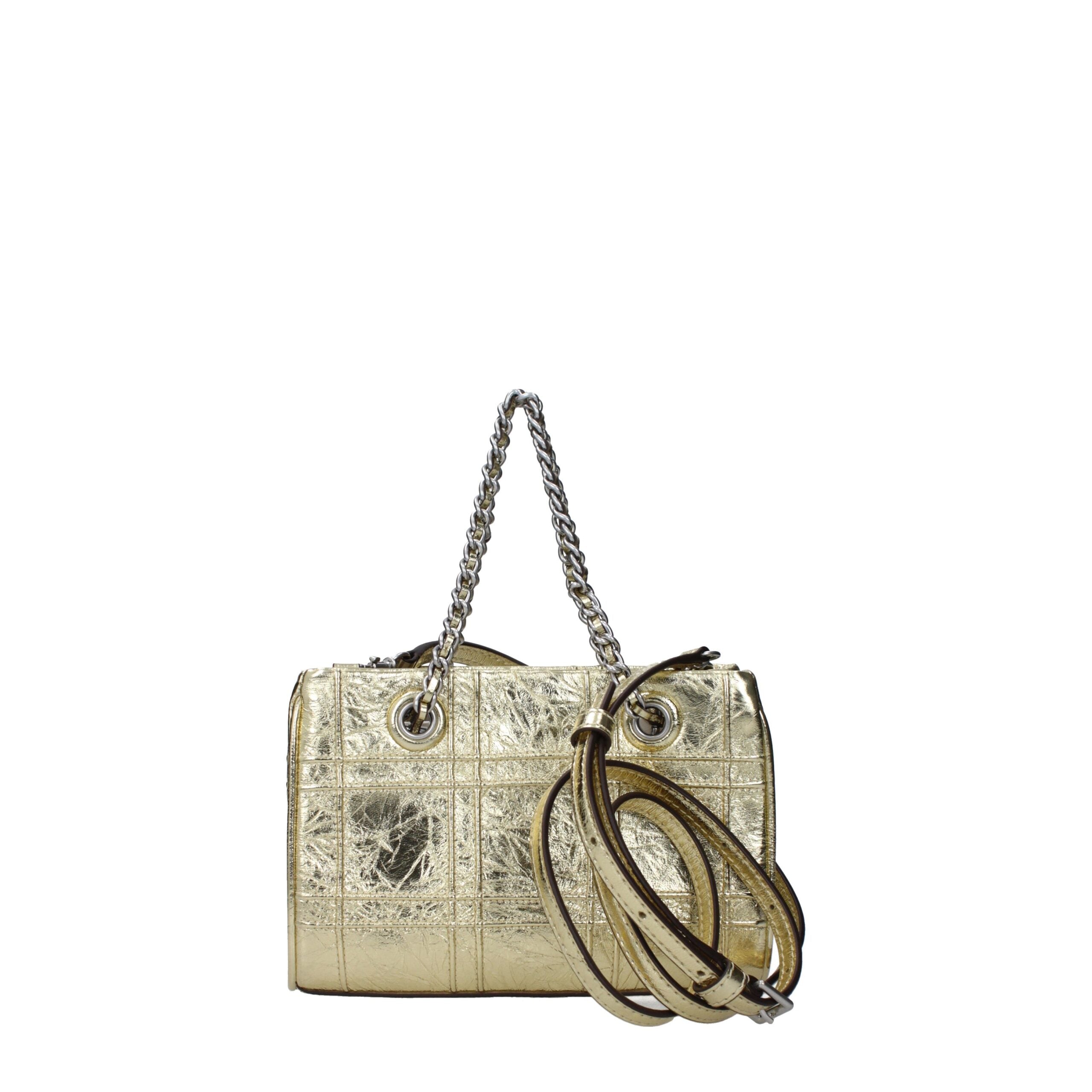 Gold Leather Handbag