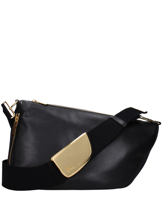 Black Leather Crossbody Bag