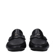 Black Leather Slip-On Loafers