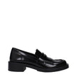 Black Leather Slip-On Loafers