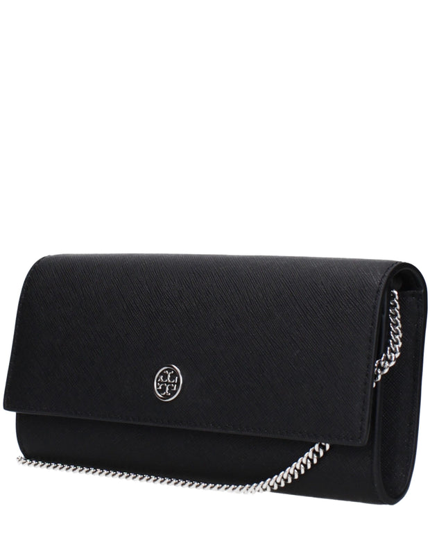 Black Leather Clutch Bags