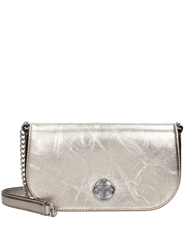 Gold Leather Crossbody Bag