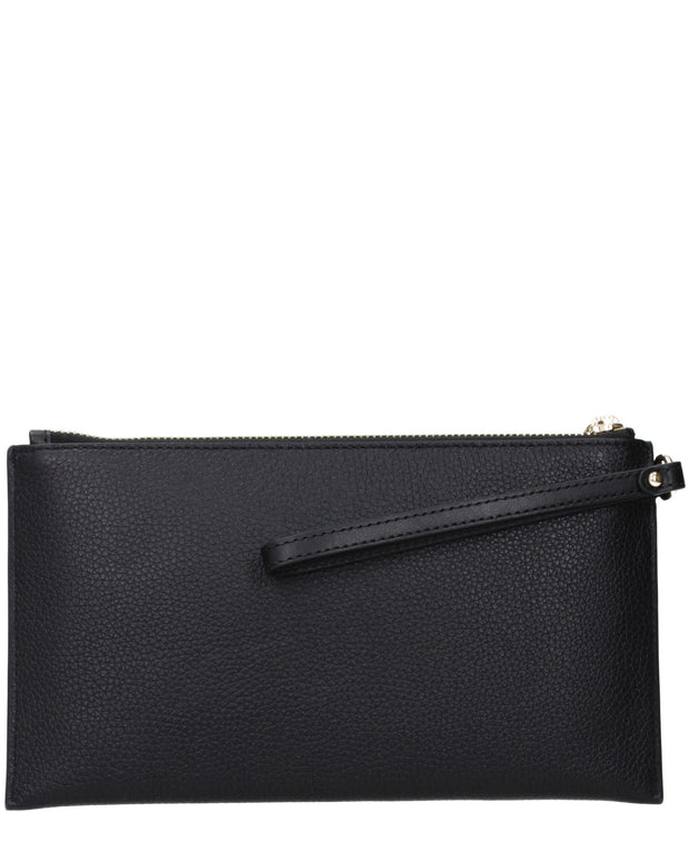 Black Leather Clutch Bags