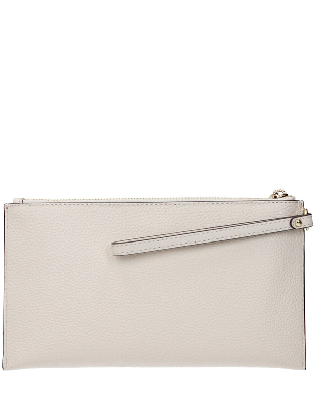 Beige Leather Clutch Bags