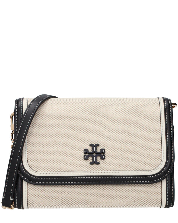 Beige Fabric Clutch Bag