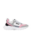 White Fabric Sneakers
