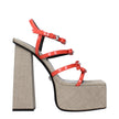 Orange Leather Platforms