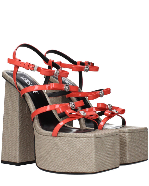 Orange Leather Platforms