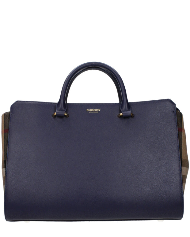 Blue Leather Handbag