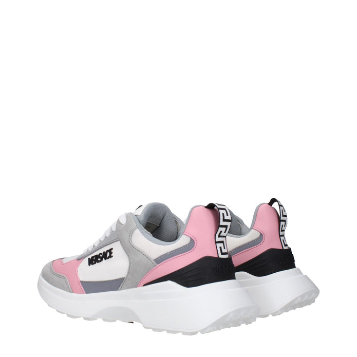 White Fabric Sneakers