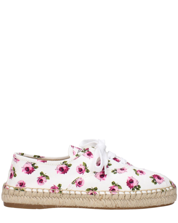 White Fabric Espadrilles