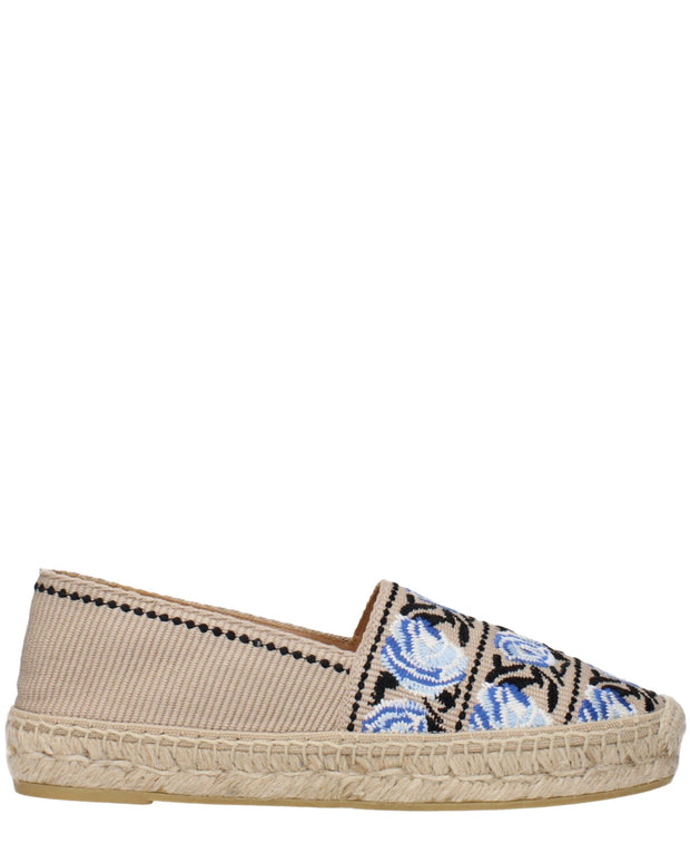 Beige Fabric Espadrilles