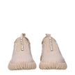 Beige Fabric Sneakers
