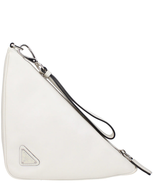 White Leather Clutch Bags