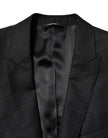 Black Jacquard Single Breasted 2 Piece Suit