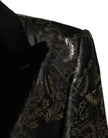 Metallic Floral Jacquard Silk 2 Piece Suit