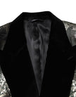 Metallic Floral Jacquard Silk 2 Piece Suit