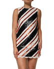 Multicolor Sequin Embellished Shift Dress