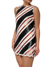 Multicolor Sequin Embellished Shift Dress
