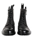 Brown Black Lace Up Mid Calf Men Boots Shoes