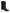 Black Padded Mid Calf Logo Heel Boots Shoes