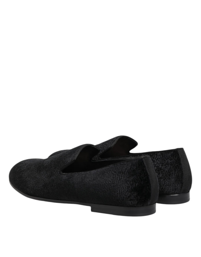 Black Jacquard Loafers Formal Men Dress Shoes
