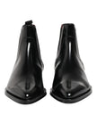 Black Leather MILLENIALS Mid Calf Boots Shoes