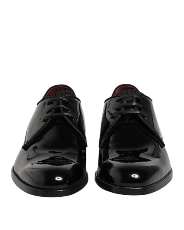 Black Leather Lace Up Men Derby Formal Shoes