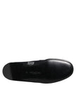 Blue Logo Cotton Loafers Formal Dress Shoes