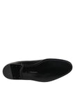 Black Chelsea Slip On Mid Calf Boots Shoes