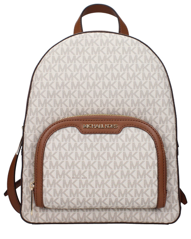 Beige Fabric Backpack