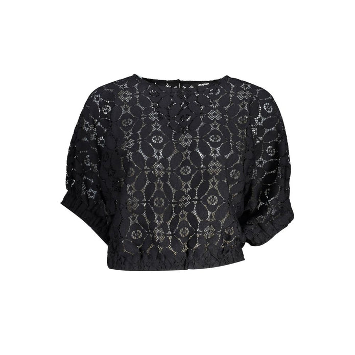 Black Polyester Tops & T-Shirt