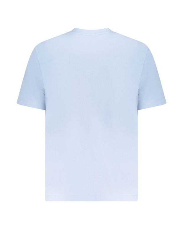 Blue Cotton Men T-Shirt