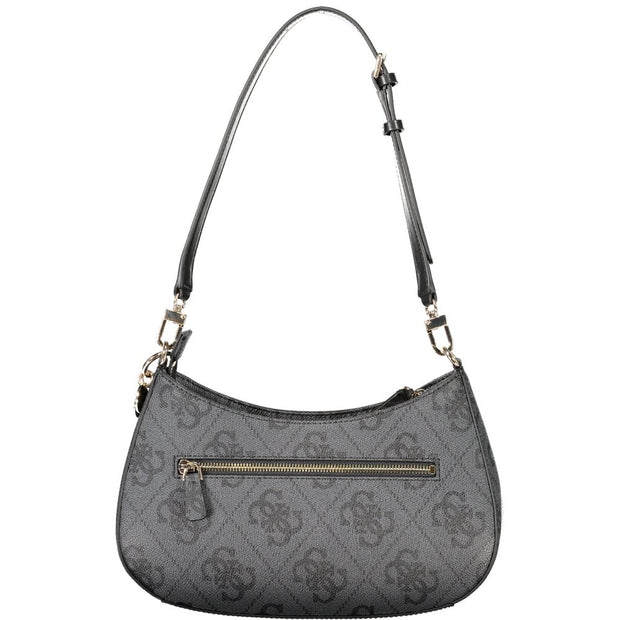 Black Polyethylene Women Handbag