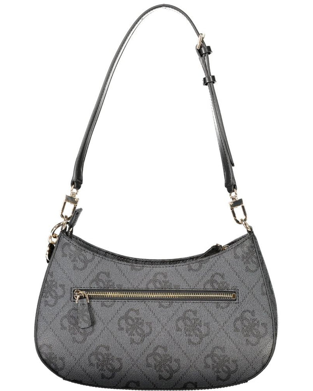 Black Polyethylene Women Handbag