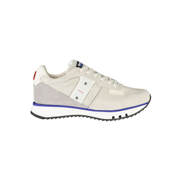 Gray Leather Men Sneaker